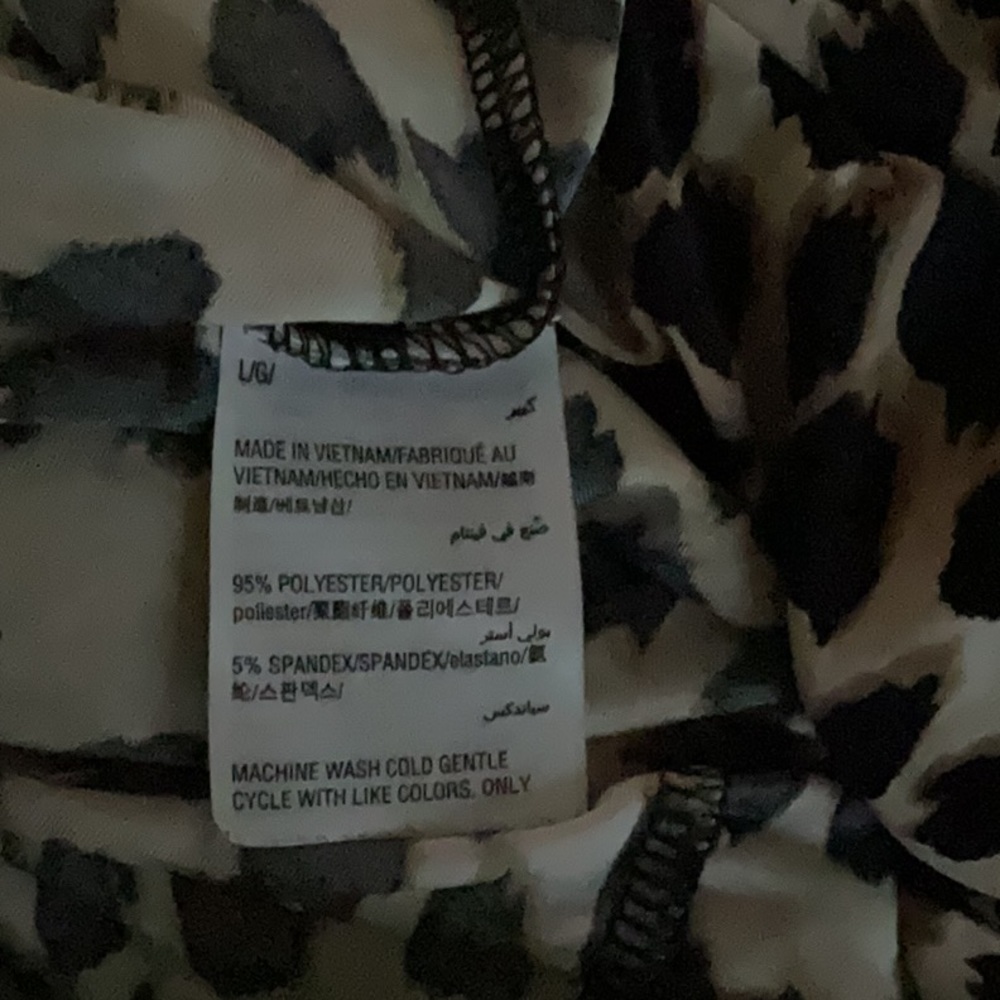 INC Split Neck Leopard Print Top - image 4